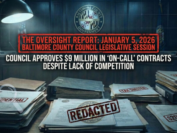 Baltimore County Council Approves $9 Million in ‘On-Call’ Contracts Despite Lack of Competition – THE OVERSIGHT REPORT