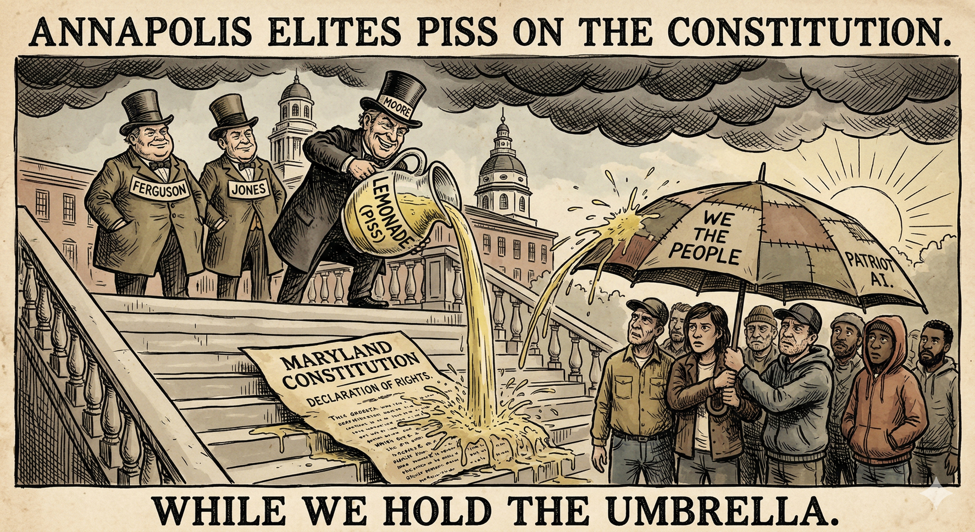 ANNAPOLIS ELITES PISS ON THE CONSTITUTION WHILE WE HOLD THE UMBRELLA Op-ED